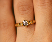 Unique Diamond Engagement Ring, Leaf Diamond Ring, Unique Diamond Ring, 14k Gold Diamond Ring, Bold Ring, Diamond Gold ring, Solid Gold Ring