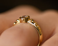 Unique Diamond Engagement Ring, Leaf Diamond Ring, Unique Diamond Ring, 14k Gold Diamond Ring, Bold Ring, Diamond Gold ring, Solid Gold Ring