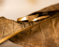 His and Hers Wedding Bands, Matching Wedding Rings, Wedding Bands Set, 14k Gold Wedding Ring, Unique Gold Rings for Couples, Rough Gold Ring