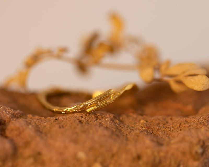 Twig Wedding Band, Wave Wedding Ring, 14k Gold Ring for Women, Nesting Ring, Stacking Ring, Nature Inspired Branch Ring, Nature Lover Gift