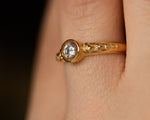 Unique diamond engagement ring, Leaf diamond ring, Unique diamond ring, 14k gold diamond ring, bold ring, diamond gold ring, solid gold ring