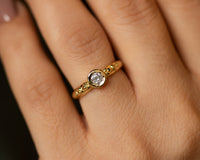 Unique diamond engagement ring, Leaf diamond ring, Unique diamond ring, 14k gold diamond ring, bold ring, diamond gold ring, solid gold ring