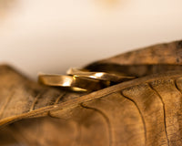 His and Hers Wedding Bands, Matching Wedding Rings, Wedding Bands Set, 14k Gold Wedding Ring, Unique Gold Rings for Couples, Rough Gold Ring