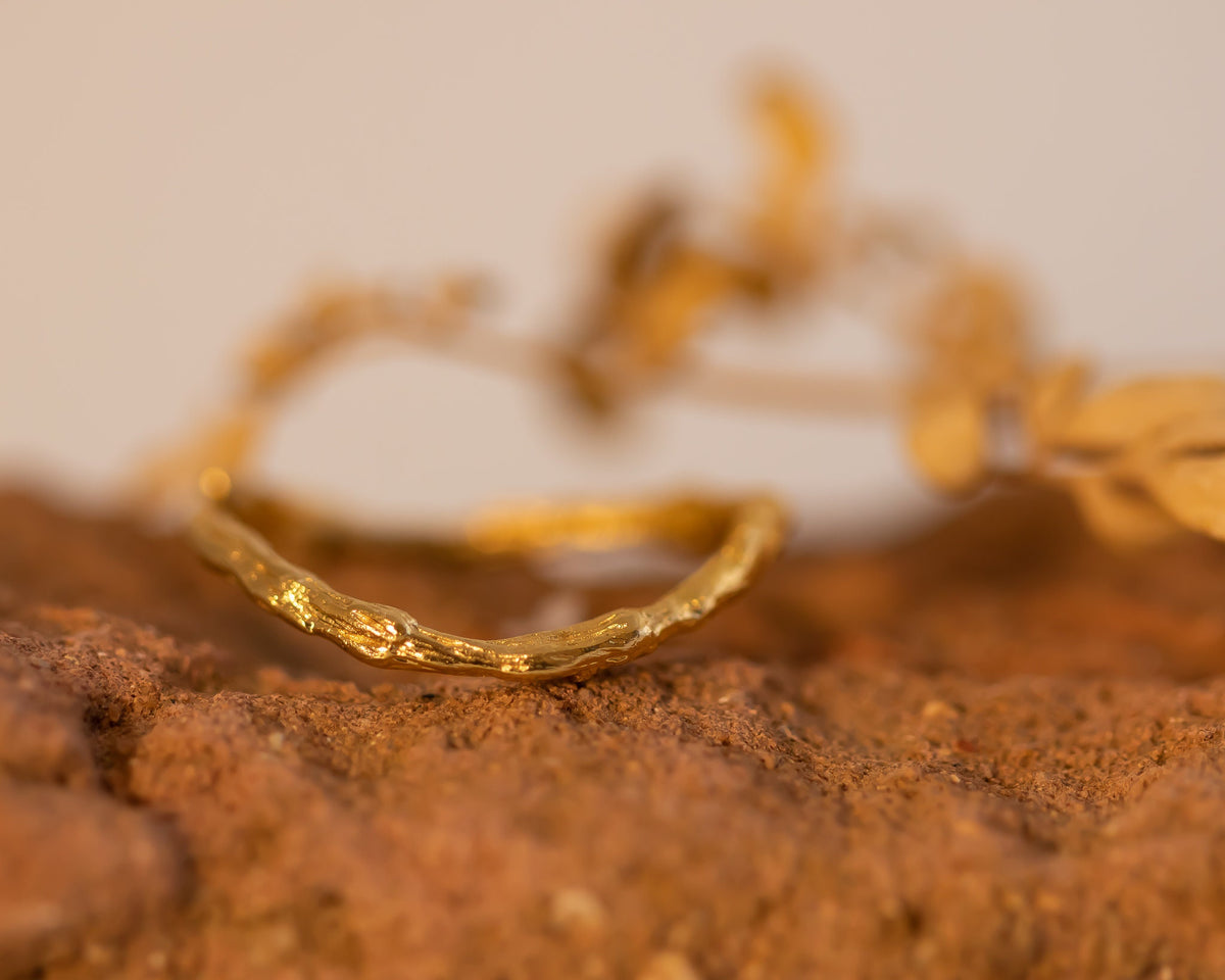 Twig Wedding Band, Wave Wedding Ring, 14k Gold Ring for Women, Nesting Ring, Stacking Ring, Nature Inspired Branch Ring, Nature Lover Gift
