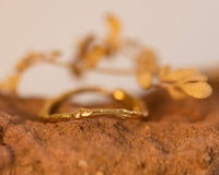 Twig Wedding Band, Wave Wedding Ring, 14k Gold Ring for Women, Nesting Ring, Stacking Ring, Nature Inspired Branch Ring, Nature Lover Gift