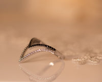 Sivan Lotan Jewelry - Diamond Chevron Ring, Double Row Deep V Shape Diamond Band, Pointed Ring Band, 14K Gold V Shape Wedding Band, Black and White diamond Ring - סיון לוטן תכשיטים - טבעת יהלומים שחורים - טבעת יהלומים מעוצבת - Diamond Chevron Ring, Double Row Deep V Shape Diamond Band, Pointed Ring Band, 14K Gold V Shape Wedding Band, Black and White diamond Ring