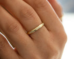 Diamond Wedding Band, Diamond Gold Ring, 14K or 18K Gold Wedding Band, Anniversary Ring, Past Present Future Ring, small Diamonds Ring