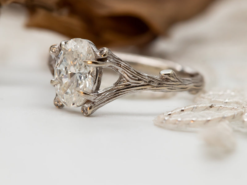 Oval Diamond Engagement Ring, IGI Diamond Ring