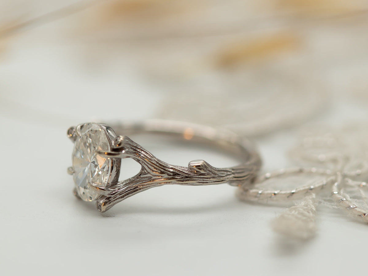 Oval Diamond Engagement Ring, IGI Diamond Ring