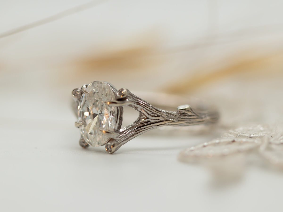 Oval Diamond Engagement Ring, IGI Diamond Ring