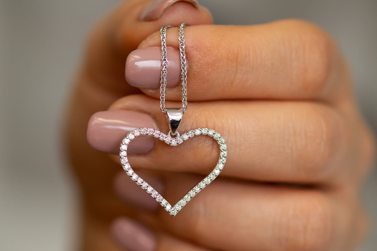 Diamond Heart Pendant Necklace