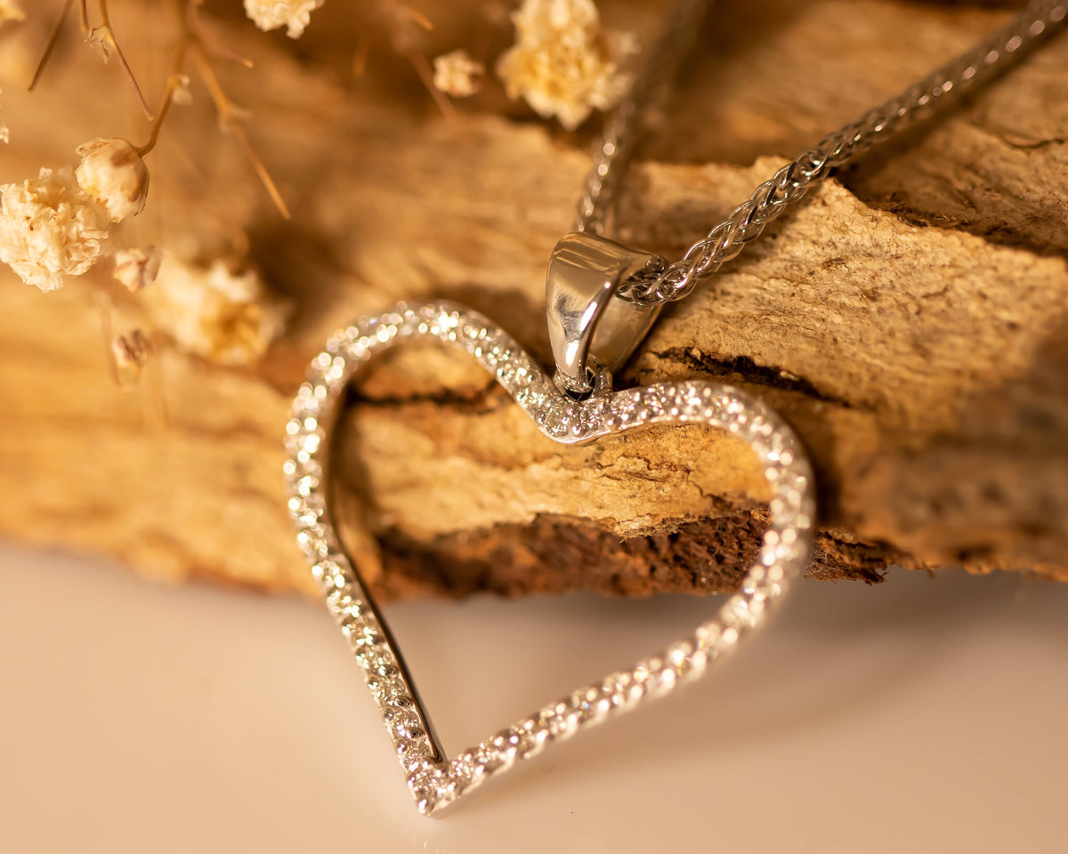 Diamond Heart Pendant Necklace