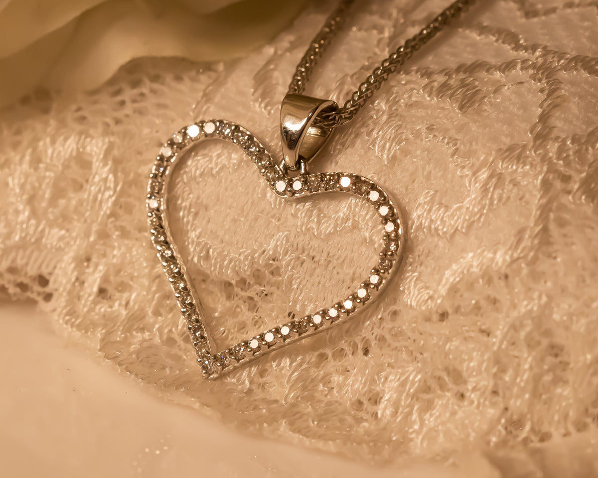 Diamond Heart Pendant Necklace