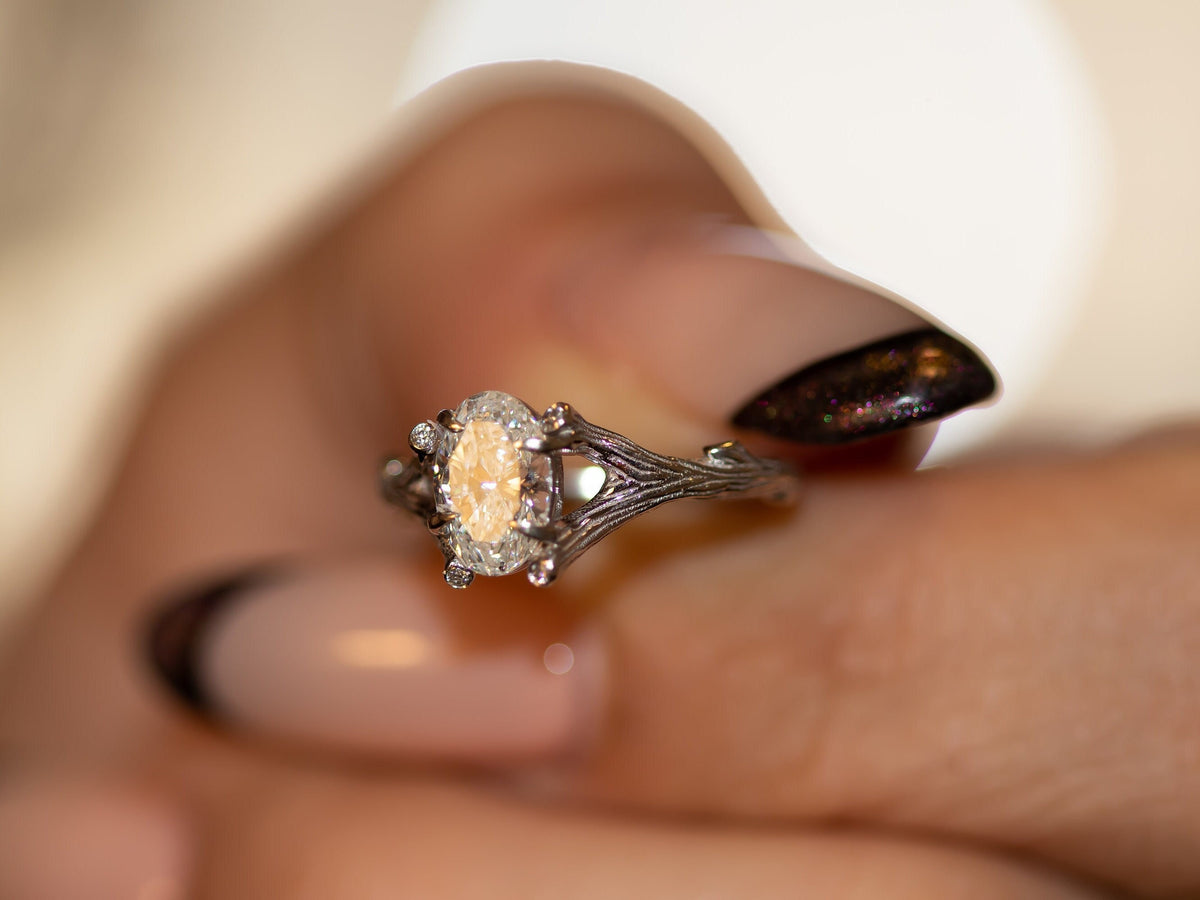 Oval Diamond Engagement Ring, IGI Diamond Ring