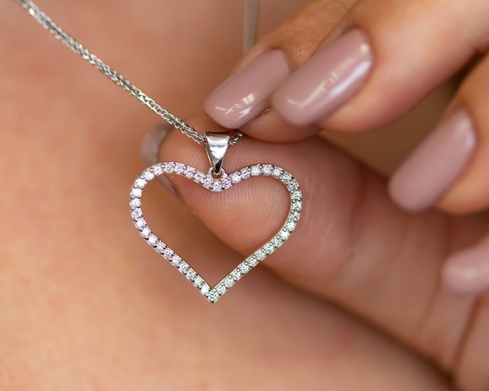 Diamond Heart Pendant Necklace