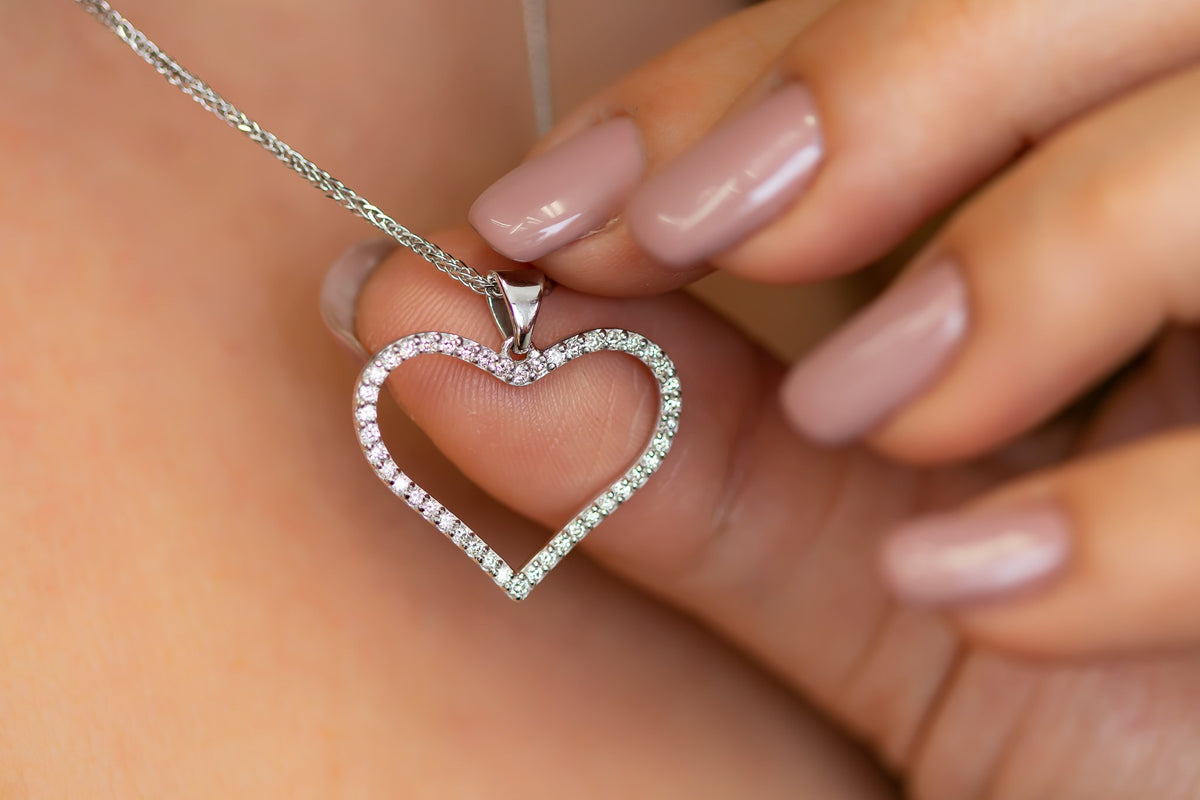 Diamond Heart Pendant Necklace