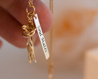 Personalized Pendant Necklace, Unique Gold Pendant Gift With Engraving