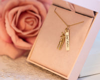 Personalized Pendant Necklace, Unique Gold Pendant Gift With Engraving