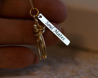 14k Gold Couples Love Personalized Pendant Necklace