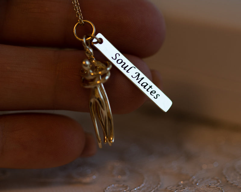 Personalized Pendant Necklace, Unique Gold Pendant Gift With Engraving