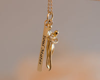 14k Gold Couples Love Personalized Pendant Necklace