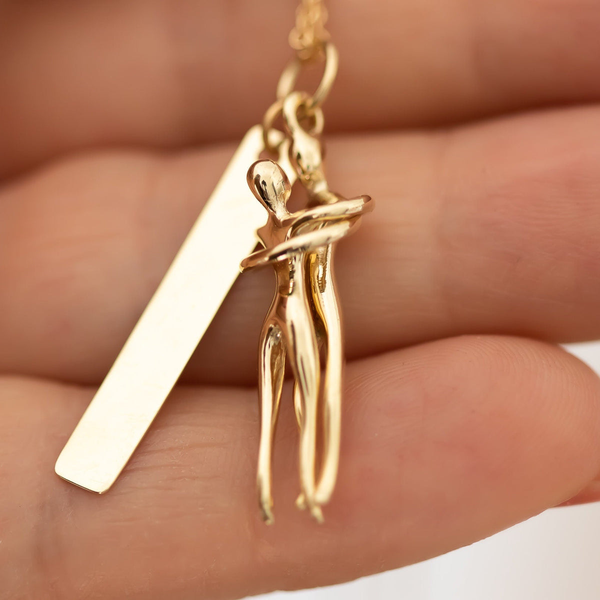 Personalized Pendant Necklace, Unique Gold Pendant Gift With Engraving