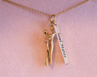Personalized Pendant Necklace, Unique Gold Pendant Gift With Engraving