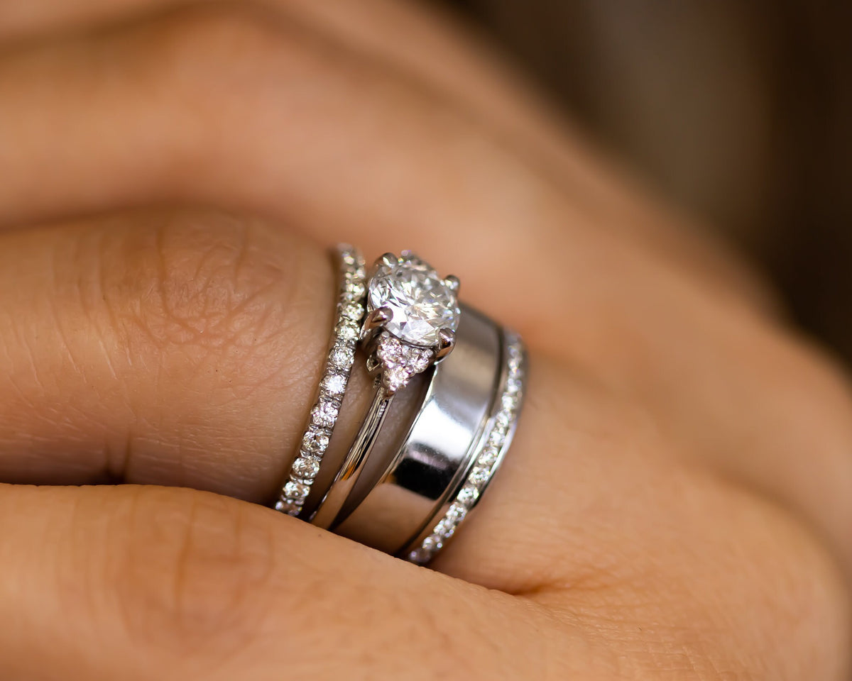 Diamond Engagement ring, White Gold Diamond Ring