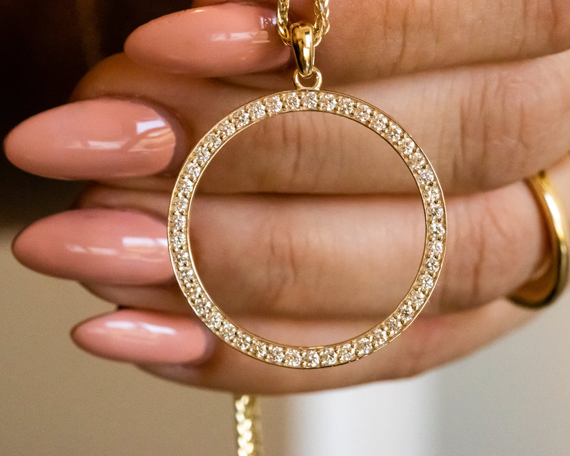Circle Of Life Diamond Pendant Necklace