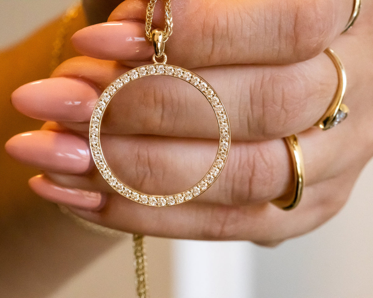 Circle Of Life Diamond Pendant Necklace