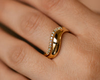 Wedding Ring Set, Bridal Rings, Diamond Engagement Ring Set, 14k gold Diamond Women Wedding Ring