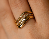 Wedding Ring Set, Bridal Rings, Diamond Engagement Ring Set, 14k gold Diamond Women Wedding Ring