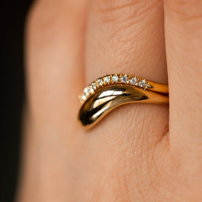 Wedding Ring Set, Bridal Rings, Diamond Engagement Ring Set, 14k gold Diamond Women Wedding Ring