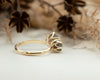 Raw Diamond Ring, Labradorite and Raw Diamond Engagement Ring, Two Stone Engagement Ring, Moi Et Toi Labradorite Diamond Ring Statement Ring