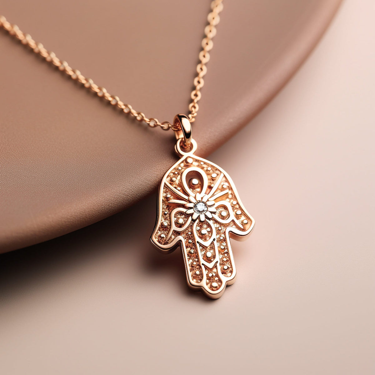 Hamsa Necklace, 14K Gold Hamsa Pendant, Lucky Charm Necklace, Evil Eye Necklace, Hand Protection Necklace, Hamsa Israel, Israeli Jewelry