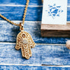 Hamsa Necklace, 14K Gold Hamsa Pendant, Lucky Charm Necklace, Evil Eye Necklace, Hand Protection Necklace, Hamsa Israel, Israeli Jewelry