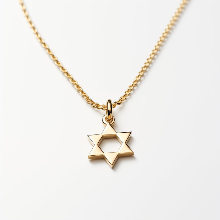 Magen David Pendant Necklace, 14K Gold Star of David Necklace, Jeweish Star Of David, Magen David Jewelry