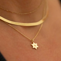 Magen David Pendant Necklace, 14K Gold Star of David Necklace, Jeweish Star Of David, Magen David Jewelry