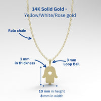 Hamsa Made of Israel Hamsa Pendant Necklace, 14k Gold Hamsa Pendant with Magen David, Hamsa Necklace Star of David, Gold Hamsa Pendant Charm