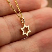 Magen David Pendant Necklace, 14K Gold Star of David Necklace, Jeweish Star Of David, Magen David Jewelry