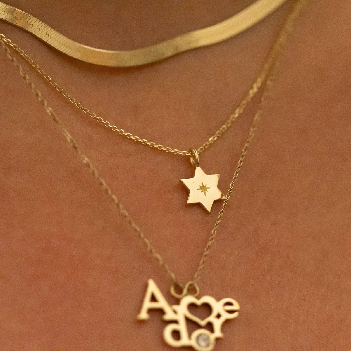 Magen David Pendant Necklace, 14K Gold Star of David Necklace, Jeweish Star Of David, Magen David Jewelry