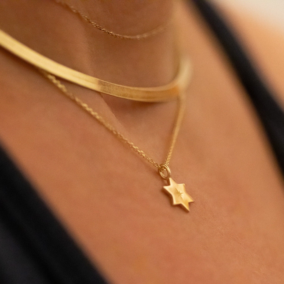 Magen David Pendant Necklace, 14K Gold Star of David Necklace, Jeweish Star Of David, Magen David Jewelry