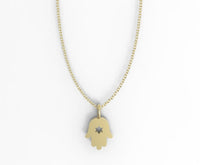 Hamsa Made of Israel Hamsa Pendant Necklace, 14k Gold Hamsa Pendant with Magen David, Hamsa Necklace Star of David, Gold Hamsa Pendant Charm