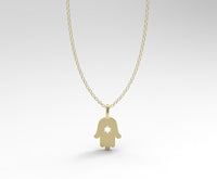 Hamsa Made of Israel Hamsa Pendant Necklace, 14k Gold Hamsa Pendant with Magen David, Hamsa Necklace Star of David, Gold Hamsa Pendant Charm
