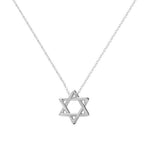 Magen David Pendant Necklace, 14K Gold Rounded Star of David Pendant Necklace, Jeweish Star Of David, Magen David Jewelry