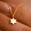 Star of David Necklace, Magen David Pendant Necklace, 14 K Gold Star of David, Jeweish Star Of David Pendant, Magen David Jewelry Israel