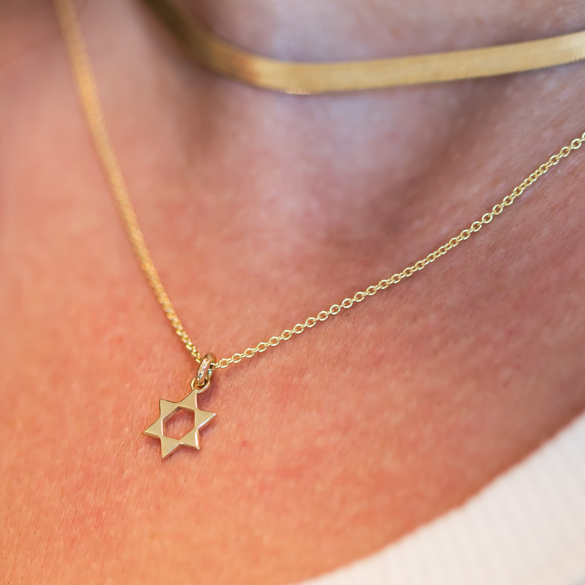 Magen David Pendant Necklace, 14K Gold Star of David Necklace, Jeweish Star Of David, Magen David Jewelry