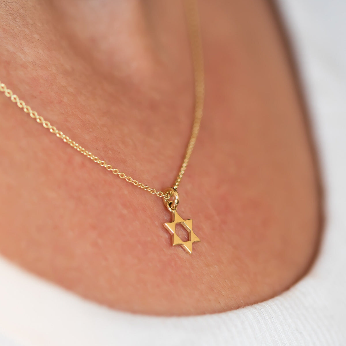 Magen David Pendant Necklace, 14K Gold Star of David Necklace, Jeweish Star Of David, Magen David Jewelry