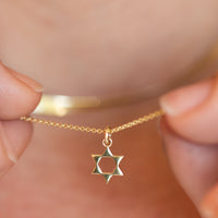 Magen David Pendant Necklace, 14K Gold Star of David Necklace, Jeweish Star Of David, Magen David Jewelry