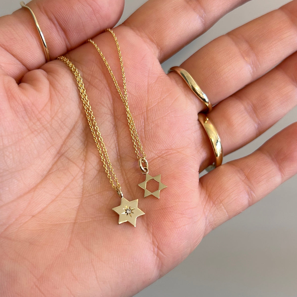 Magen David Pendant Necklace, 14K Gold Star of David Necklace, Jeweish Star Of David, Magen David Jewelry
